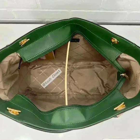 Michael Kors Shoulder Bag xchain Large Purse MK Signature Tote Fern Green - Picture 9 of 12